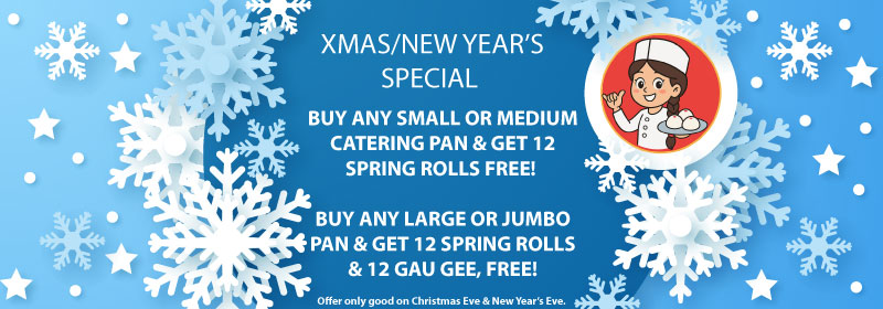 graphic announcing christmas and new year's special offer.